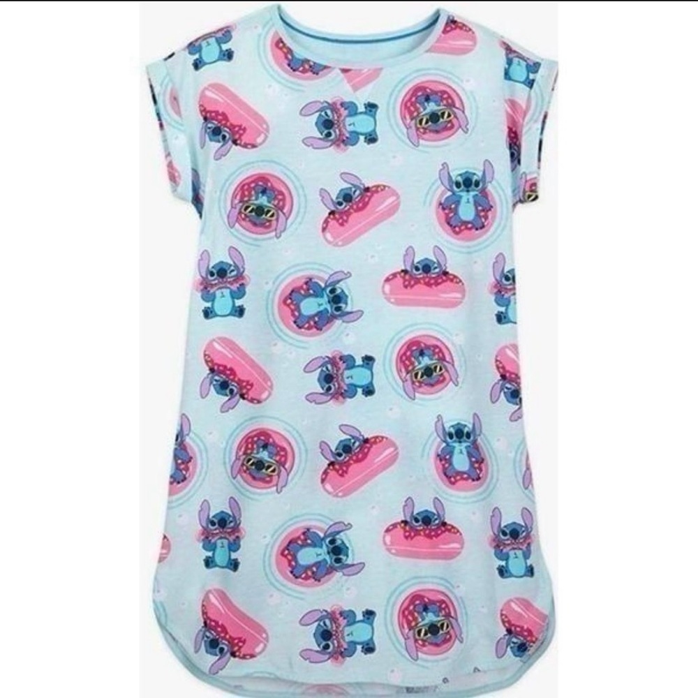 Disney Blue and Pink Stitch Nightgown